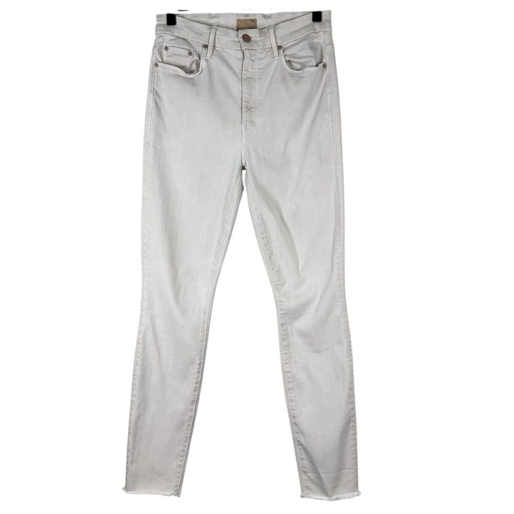 Mother High Waisted Looker Ankle Fray Pretty Just Strolled In The City Cream 27